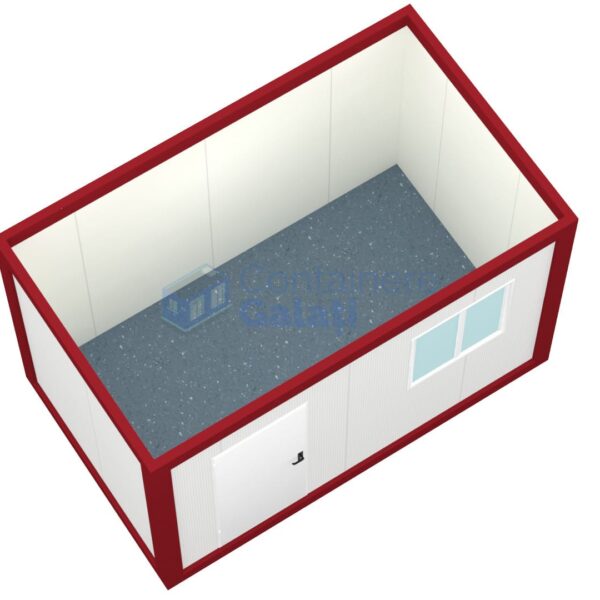 container birou galati 4metri 1geam rosu1