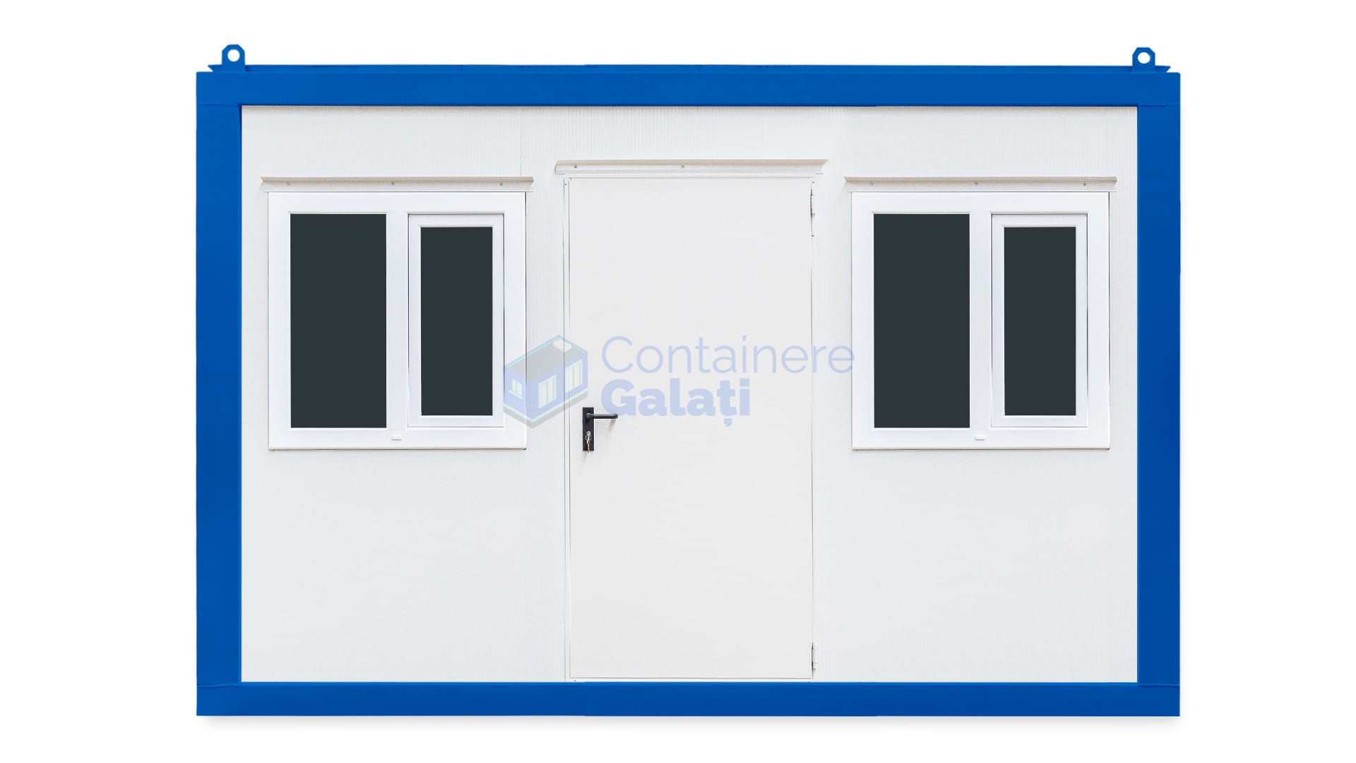 container birou galati 4metri 2geamuri albastru