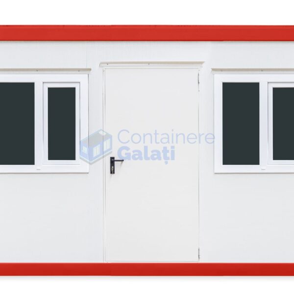 container birou galati 4metri 2geamuri rosu
