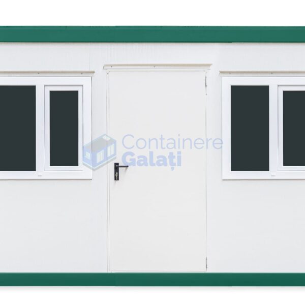 container birou galati 4metri 2geamuri verde