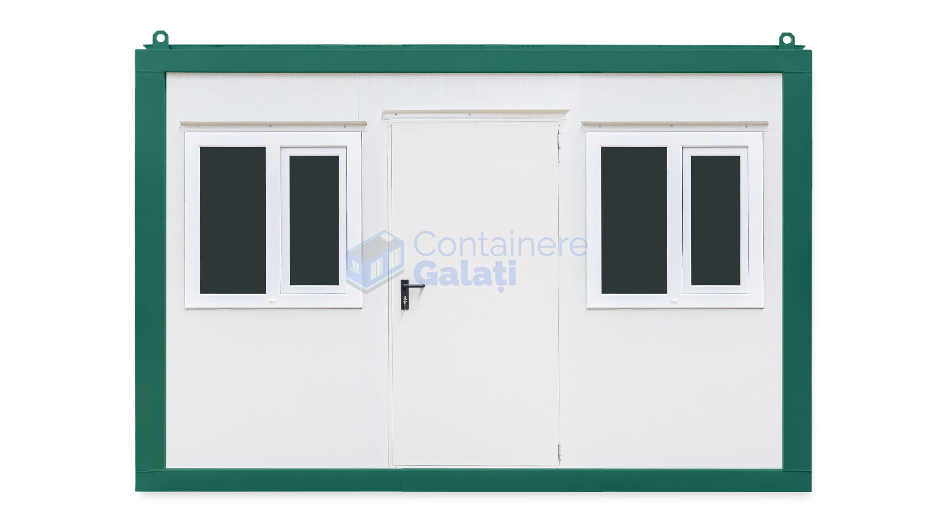 container birou galati 4metri 2geamuri verde