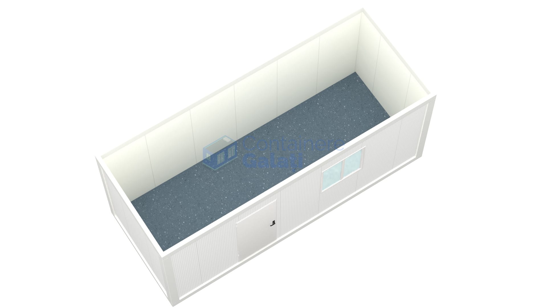 container birou galati 6metri 1geam alb2