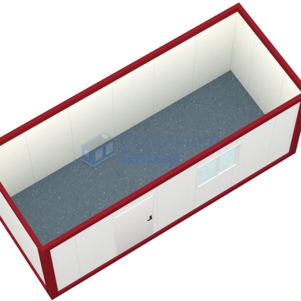 container birou galati 6metri 1geam rosu2
