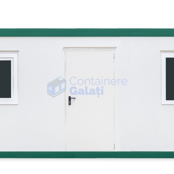 container birou galati 6metri 2geamuri verde