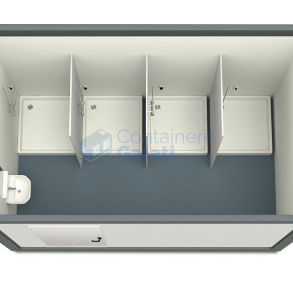 container sanitar galati 4metri 4dusuri gri