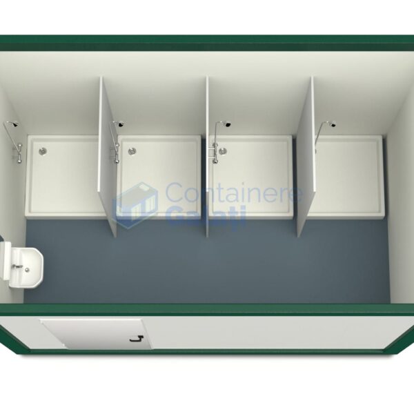 container sanitar galati 4metri 4dusuri verde