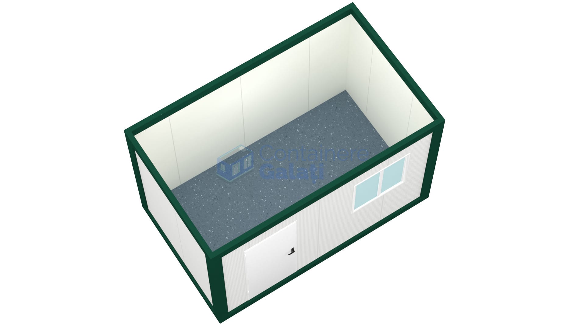container santier galati 4metri 1geam verde1